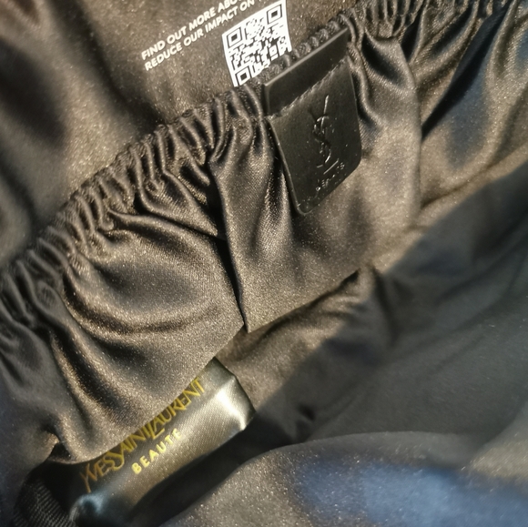 Yves Saint Laurent YSL Beaute Makeup Cosmetic Bag Toiletry Travel Pouch Black - Picture 4 of 11